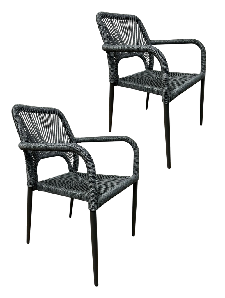 ALOHA SET 2 SILLAS PARA EXTERIOR APILABLES - M25 *agotadas taupe