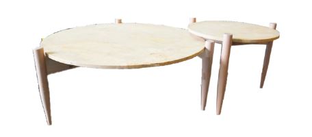 MEDIA LUNA SET MESA CENTRO ROSA MORADA - P24 *pieza unica