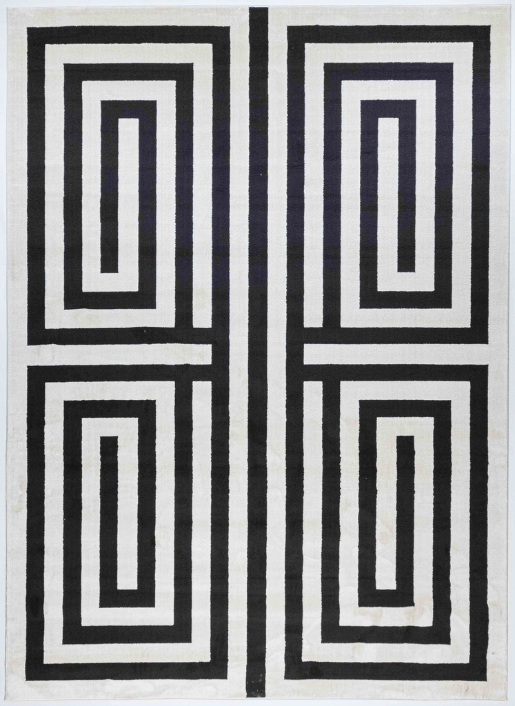 OPTIKA T9043 CREMA NEGRO 160*230 TAPETE - LN25