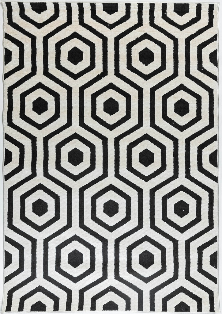 OPTIKA T9051 CREMA NEGRO 160*230 TAPETE - LN25