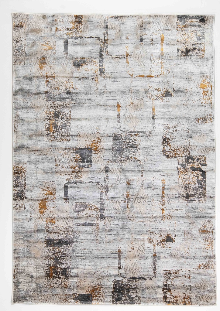 HADIM T2360 GRIS GRIS ORO 300x400cm TAPETE - LN25