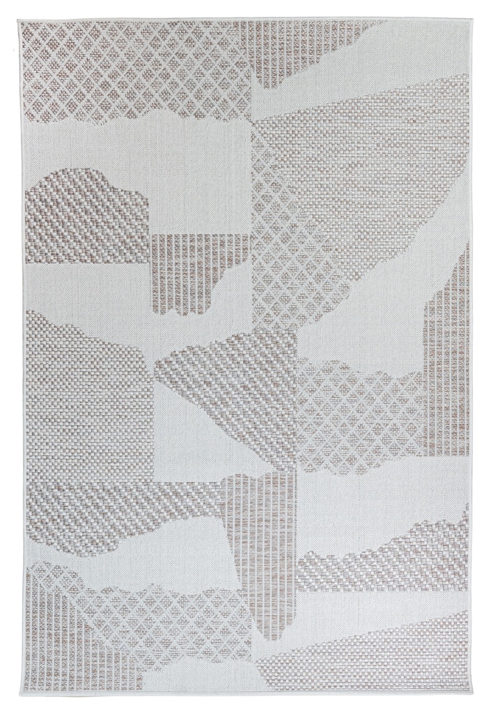 NUBIA E1005 BEIGE/ CAFÉ 240x330cm TAPETE PARA EXTERIOR - LN25