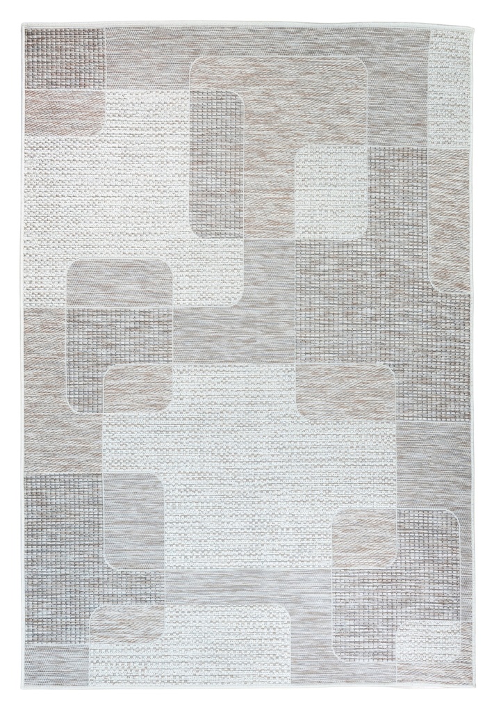 NUBIA E1006 BEIGE/ CAFÉ 300x400cm TAPETE PARA EXTERIOR - LN