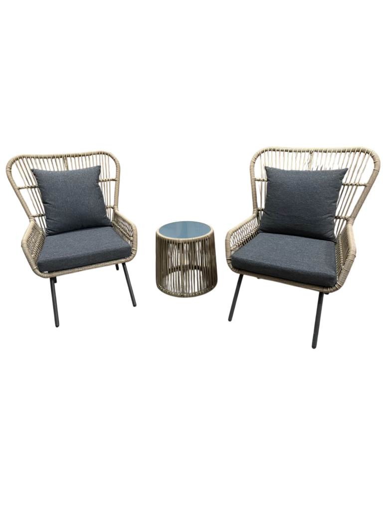 POLINESIA SET DE SILLONES PARA EXTERIOR CON MESITA - M25