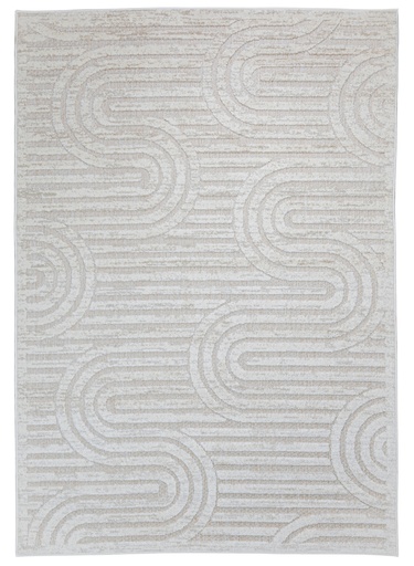 [12934] BELINA U6055 BEIGE MARFIL 160*230 TAPETE PARA EXTERIOR - LN