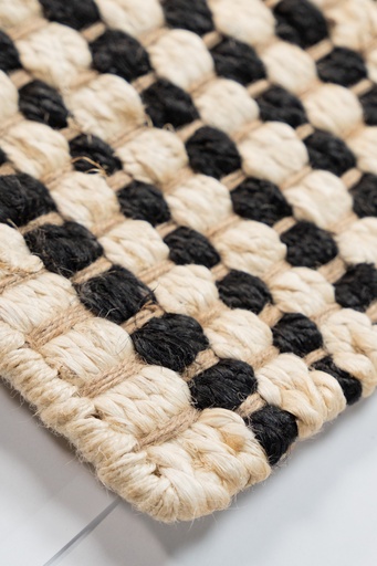 [11844] GANGES D2043 NATURAL NEGRO 240*330 TAPETE - LN