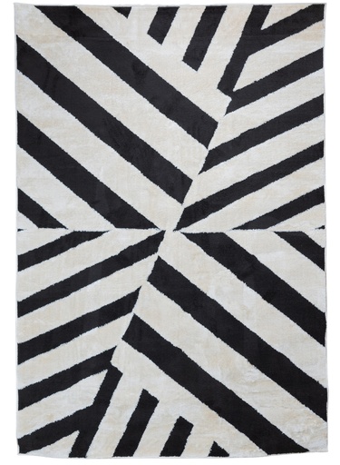 [12488] OPTIKA T9056 CREMA NEGRO 200*290 TAPETE - LN25