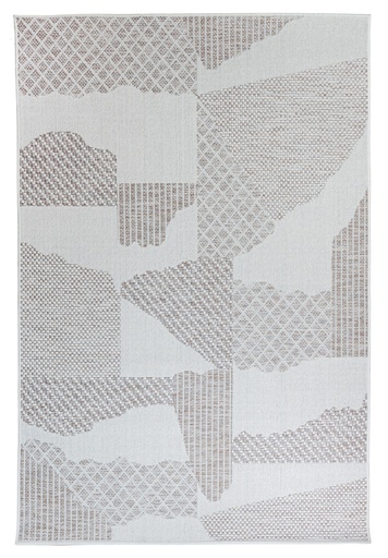 [13011] NUBIA E1005 BEIGE/ CAFÉ 200*290 TAPETE PARA EXTERIOR - LN
