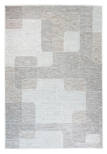 [13044] NUBIA E1006 BEIGE/ CAFÉ 60x90cm TAPETE PARA EXTERIOR - LN25