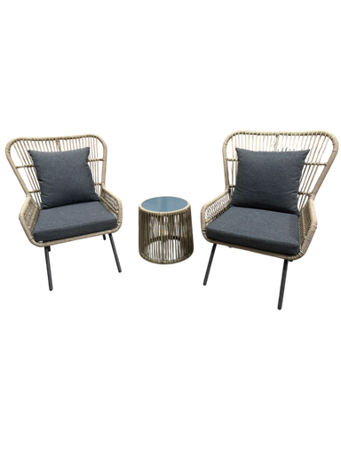 [bacal] POLINESIA SET DE SILLONES PARA EXTERIOR CON MESITA - M25