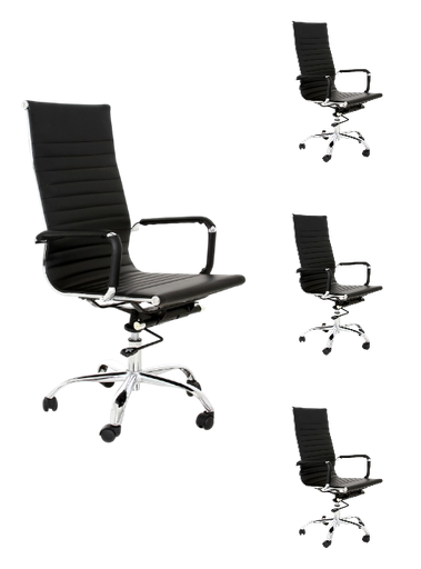 CADIZ SET 4 SILLA OFICINA RESPALDO ALTO ECO - M25 *agotado en blanco