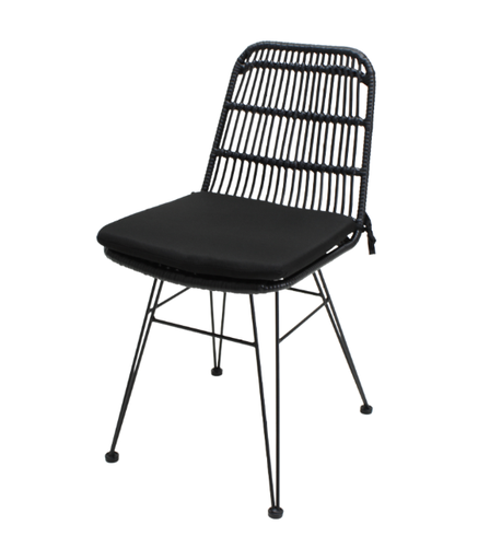 [SILL0905188] GUYANA NEGRA SILLA PARA EXTERIOR - JM25